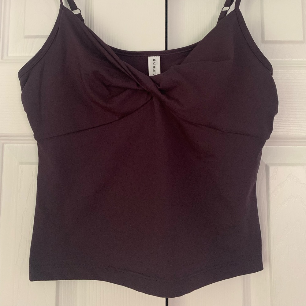 Athleta Powervita Twist Tank Dark Plum